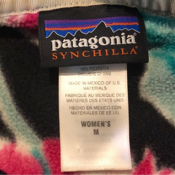 Patagonia Synchilla Snap T Pullover Fleece Manoa Floral Hawaiian Medium - Picture 4 of 5